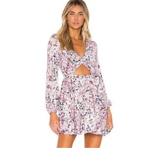 MICHAEL COSTELLO x REVOLVE Tabitha Dress in Pink Blossom Sz L